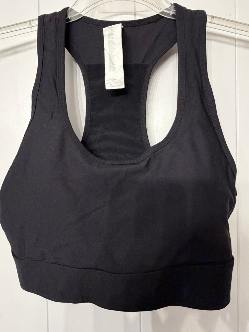 Fabletics On-The-Go Medium Impact Sports Bra size Large in black